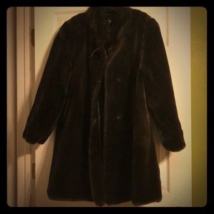 Under the knee fur coat